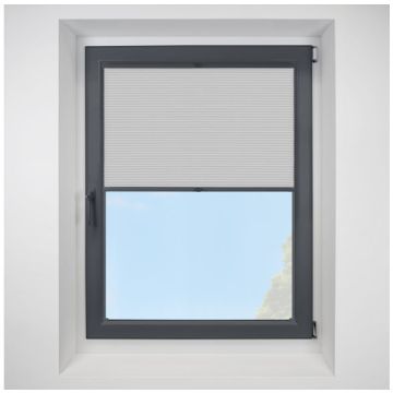 Tribeca Vintage Grey FITtoFRAME Honeycomb Pleated Blind with Anthracite Frame