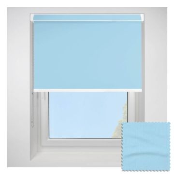 Polaris Blackout Baby Blue Grip Fit Roller Blind