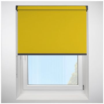 Polaris Chartreuse Grip Fit Roller Blind with Anthracite Cassette