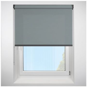 Polaris Grey Grip Fit Roller Blind with Anthracite Cassette