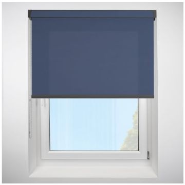Polaris Navy Grip Fit Roller Blind with Anthracite Cassette
