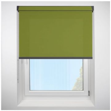 Polaris Olive Grip Fit Roller Blind with Anthracite Cassette