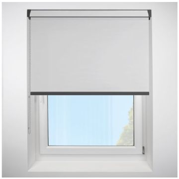 Polaris Pure White Grip Fit Roller Blind with Anthracite Cassette