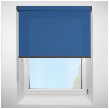 Polaris Royal Blue Grip Fit Roller Blind with Anthracite Cassette