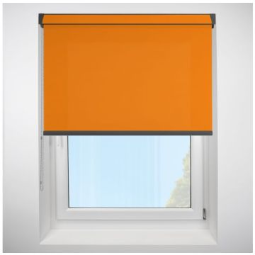 Polaris Tangerine Grip Fit Roller Blind with Anthracite Cassette