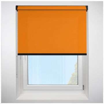 Polaris Tangerine Grip Fit Roller Blind with Black Cassette