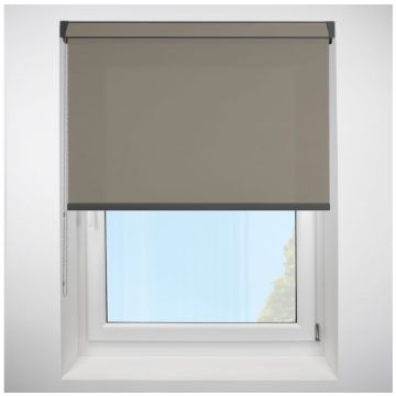 Polaris Taupe Grip Fit Roller Blind with Anthracite Cassette