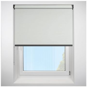 Polaris White Grip Fit Roller Blind with Anthracite Cassette