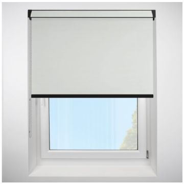 Polaris White Grip Fit Roller Blind with Black Cassette