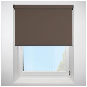 Polaris Blackout Cocoa Grip Fit Roller Blind with Anthracite Cassette