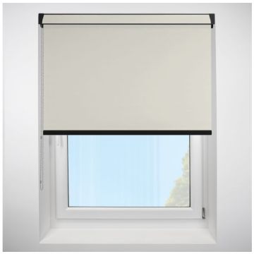 Polaris Blackout Cream Grip Fit Roller Blind with Black Cassette