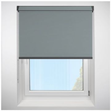 Polaris Blackout Grey Grip Fit Roller Blind with Anthracite Cassette