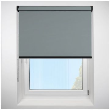 Polaris Blackout Grey Grip Fit Roller Blind with Black Cassette