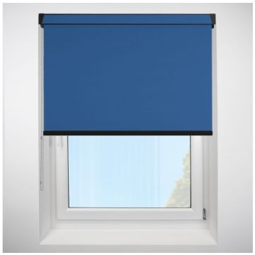 Polaris Blackout Royal Blue Grip Fit Roller Blind with Black Cassette