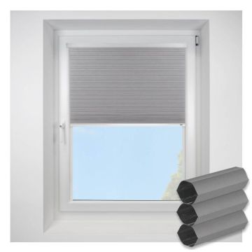 Intu Hive Blackout Concrete Pleated Blind With White Cassette