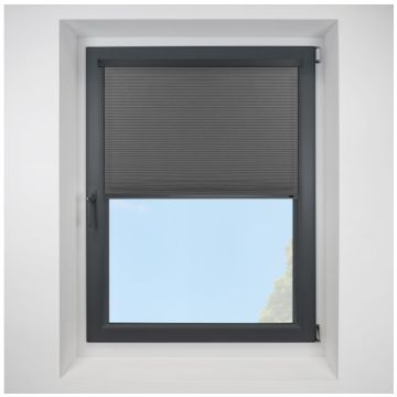 Intu Celeste Anthracite Pleated Blind With Anthracite Cassette