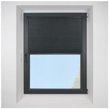 Intu Hive Deluxe Blackout Onyx Pleated Blind With Anthracite Cassette
