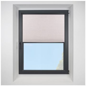 Intu Hive Deluxe Blackout Rose Pleated Blind With Anthracite Cassette