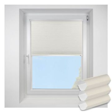 Intu Hive Plain Cream Pleated Blind With White Cassette