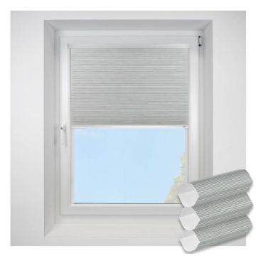 Intu Hive Silkweave Ash Pleated Blind With White Cassette