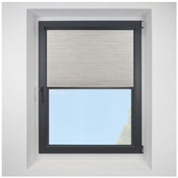 Intu Hive Silkweave Blackout Hills Pleated Blind With Gunmetal Cassette