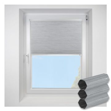 Intu Hive Silkweave Blackout Raven Pleated Blind With White Cassette