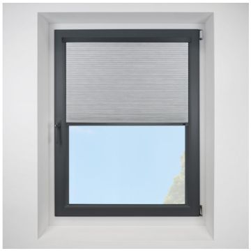 Intu Hive Silkweave Raven Pleated Blind With Gunmetal Cassette