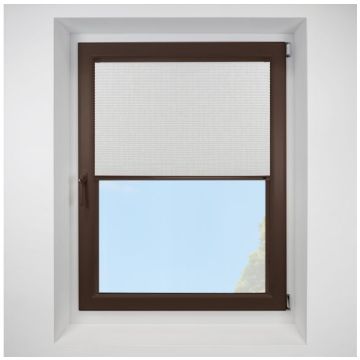 Intu Micro Ribbons Asc White Honeycomb Blind With Brown Cassette