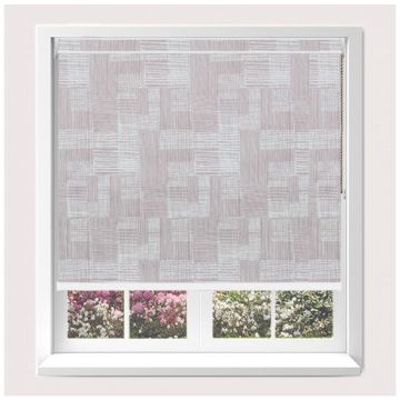 Open Cassette Patiche Rose Roller Blind  