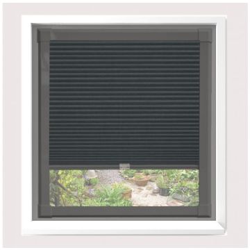 Hive Deluxe Onyx Perfect Fit Pleated Blind With Anthracite Grey Frame