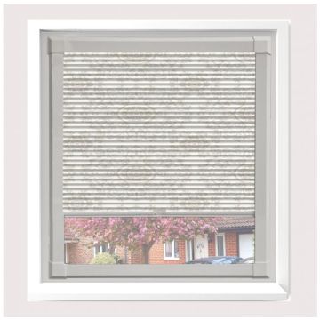Hive Muse Neutral Perfect Fit Pleated Blinds with Light Neutral Frame
