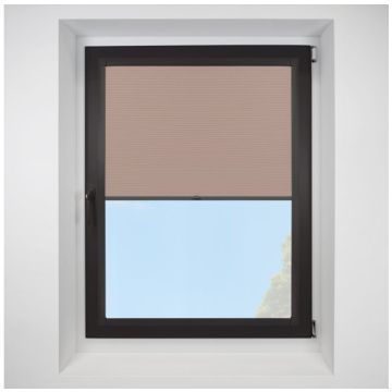 Astral Blackout Blush Perfect Fit Pleated Blinds with Black Frame