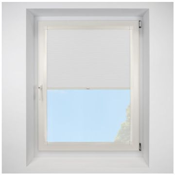 Astral Blackout Frost Perfect Fit Pleated Blinds with Cream Frame