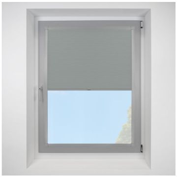 Astral Blackout Pebble Perfect Fit Pleated Blinds with Silver Frame