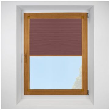 Astral Blackout Red Rust Perfect Fit Pleated Blinds with Golden Oak Frame