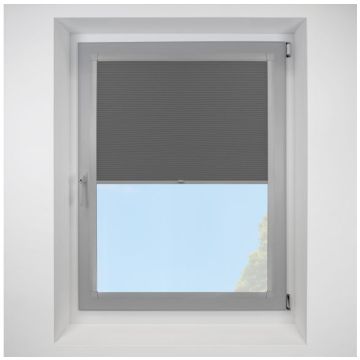 Astral Blackout Slate Perfect Fit Pleated Blinds with Light Grey Frame