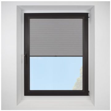 Blackout Fr concrete Perfect Fit RollerPleated Blind