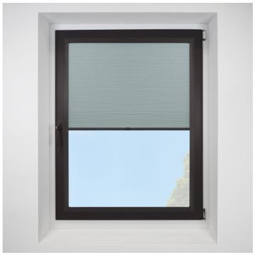 Celeste Duckegg Perfect Fit Pleated Blinds with Black Frame