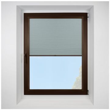 Celeste Duckegg Perfect Fit Pleated Blinds with Brown Frame