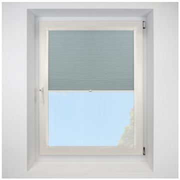 Celeste Duckegg Perfect Fit Pleated Blinds with Cream Frame