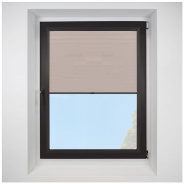 Celeste Nude Perfect Fit Pleated Blinds with Black Frame