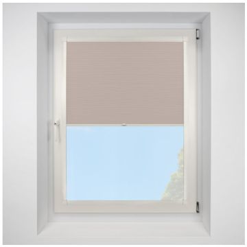 Celeste Nude Perfect Fit Pleated Blinds with Cream Frame