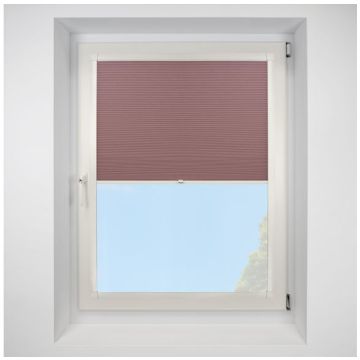 Celeste Tuscan Red Perfect Fit Pleated Blinds with Cream Frame