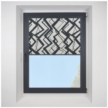 Hive Decadence Black Perfect Fit Pleated Blinds with Anthracite Frame