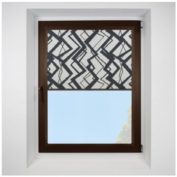 Hive Decadence Black Perfect Fit Pleated Blinds with Brown Frame