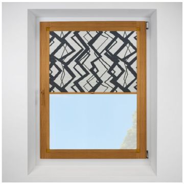 Hive Decadence Black Perfect Fit Pleated Blinds with Golden Oak Frame