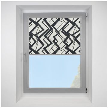 Hive Decadence Black Perfect Fit Pleated Blinds with Light Grey Frame