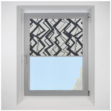Hive Decadence Black Perfect Fit Pleated Blinds with Silver Frame