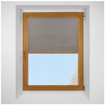 Hive Deluxe Blackout Nutshell Perfect Fit Pleated Blinds with Golden Oak Frame
