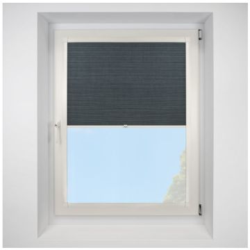 Hive Deluxe Blackout Onyx Perfect Fit Pleated Blinds with Cream Frame